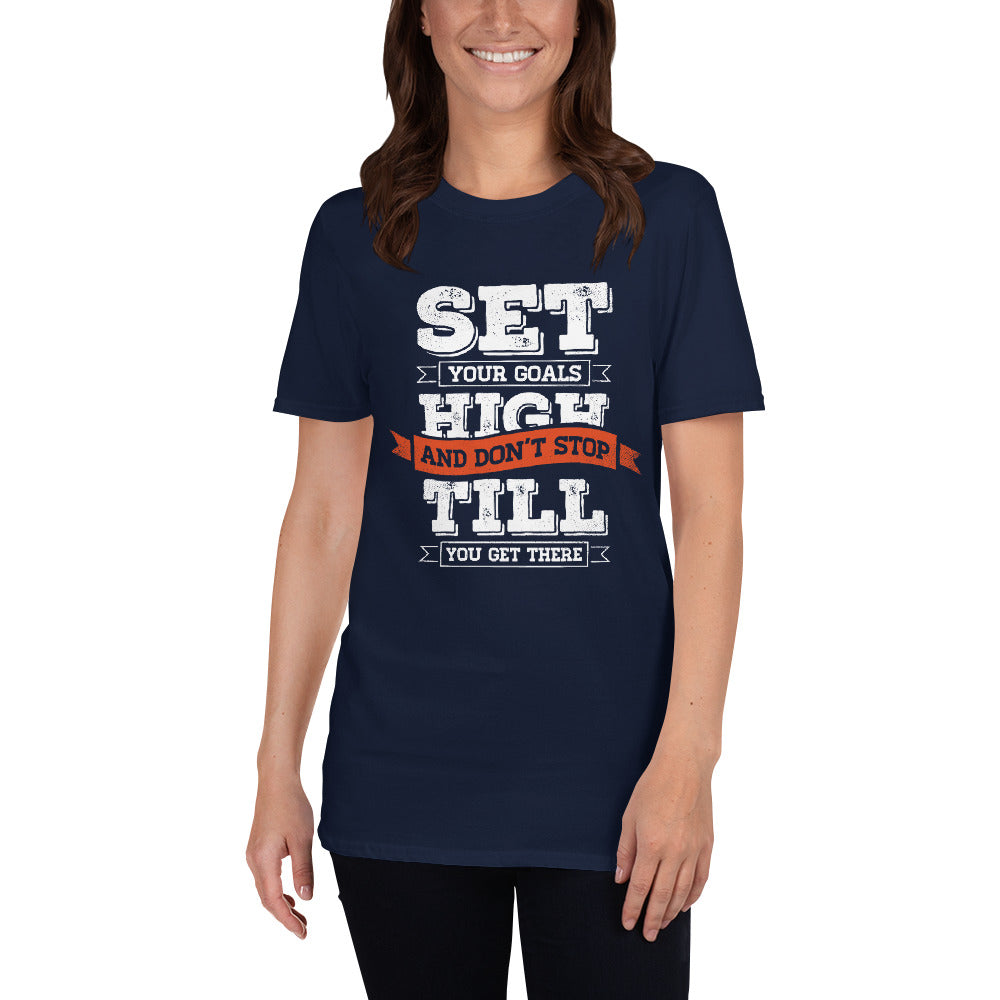 Set your goals High T-shirt, Yoga tshirt, Inspirational t-shirt, Meditation tshirt, Gift for her. Motivation t-shirt.