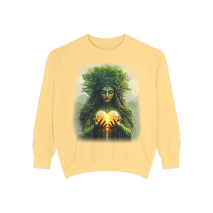 Gaia Mother Nature Unisex Sweatshirt - Eco-Friendly, Casual Wear, Gift for Nature Lovers, Earth Day, Bohemian Style