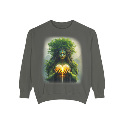 Gaia Mother Nature Unisex Sweatshirt - Eco-Friendly, Casual Wear, Gift for Nature Lovers, Earth Day, Bohemian Style