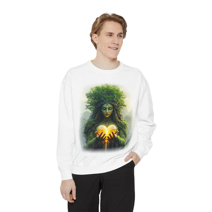 Gaia Mother Nature Unisex Sweatshirt - Eco-Friendly, Casual Wear, Gift for Nature Lovers, Earth Day, Bohemian Style