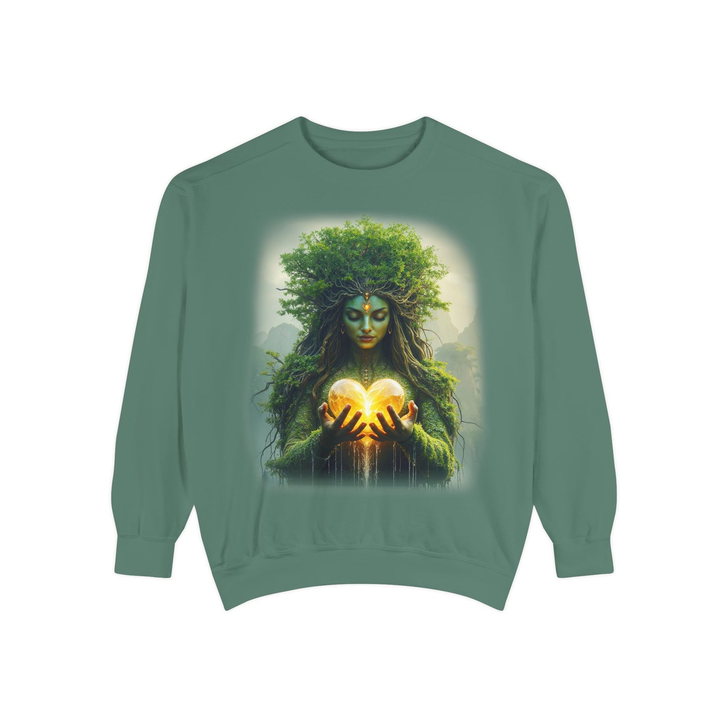 Gaia Mother Nature Unisex Sweatshirt - Eco-Friendly, Casual Wear, Gift for Nature Lovers, Earth Day, Bohemian Style