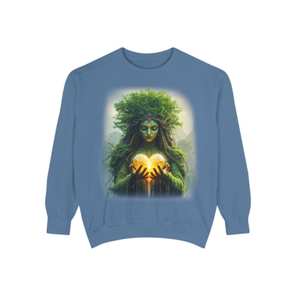 Gaia Mother Nature Unisex Sweatshirt - Eco-Friendly, Casual Wear, Gift for Nature Lovers, Earth Day, Bohemian Style