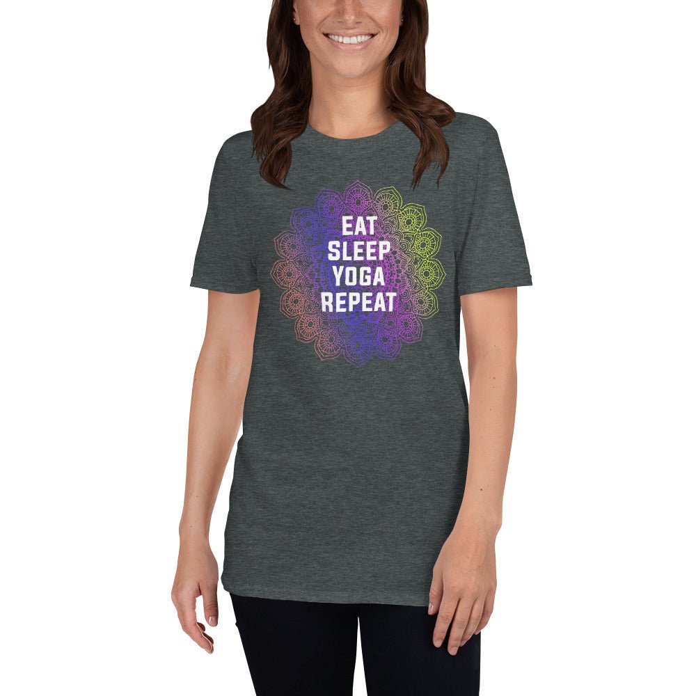 Eat Sleep Yoga Repeat T-shirt, Yoga t-shirt, Inspirational t-shirt, Meditation t-shirt, Gift for her. Motivation t-shirt. - Nature Sound Retreat