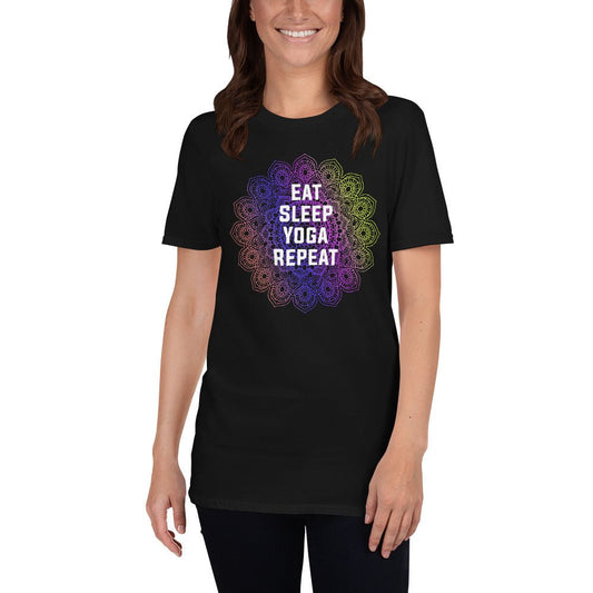 Eat Sleep Yoga Repeat T-shirt, Yoga t-shirt, Inspirational t-shirt, Meditation t-shirt, Gift for her. Motivation t-shirt. - Nature Sound Retreat