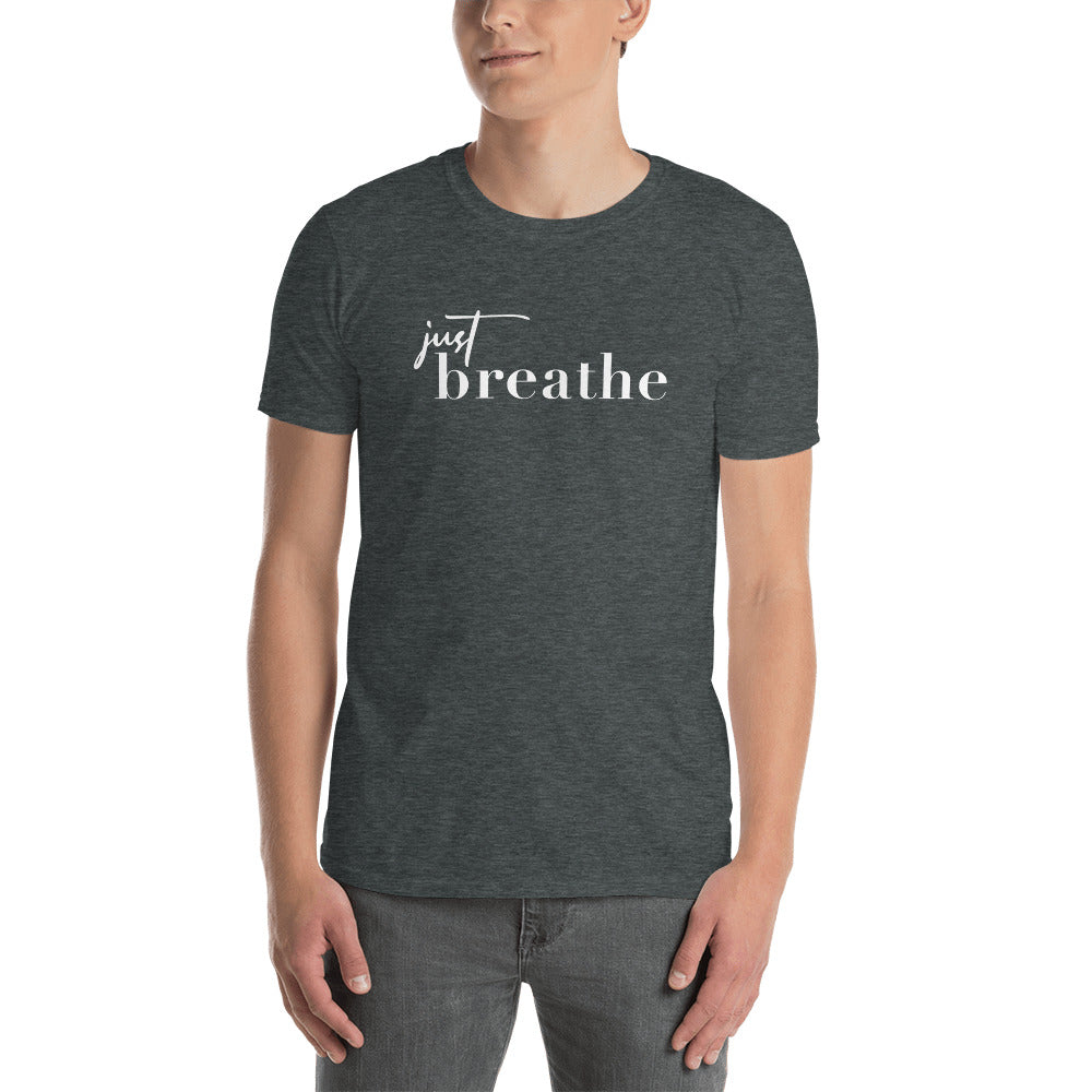 Just breathe T-shirt, Yoga t-shirt, Inspirational t-shirt, Meditation t-shirt, Gift for her. Motivation t-shirt.